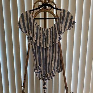 Off the Shoulder Striped Top